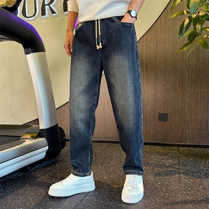 牛仔长裤男2025秋冬加绒加厚款潮牌休闲直筒裤 A313-1-5541-P95图片