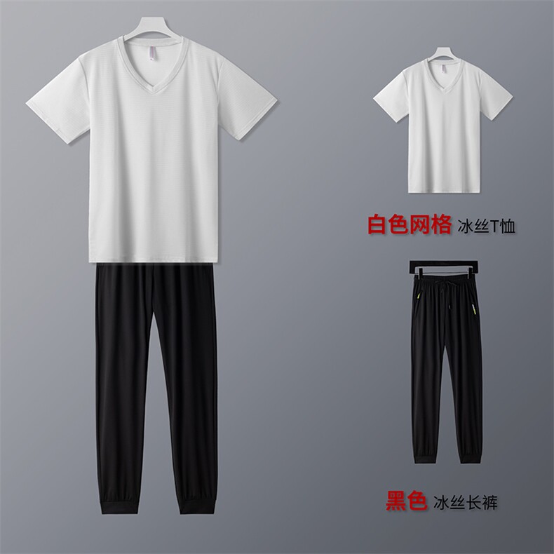 夏季新款套装男潮流韩版宽松青少年休闲套装五分袖两件套短袖长裤,男装休闲套装,电商B212（原钱塘6029）