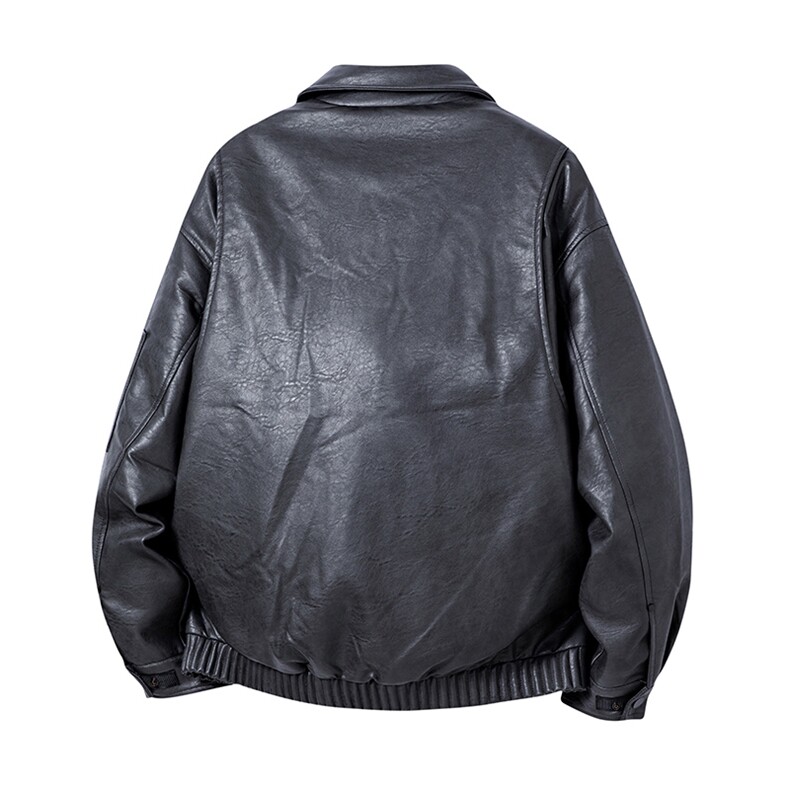 高定纳帕纹90鸭绒加厚皮衣羽绒服男士2025冬季新款羽绒外套,男装皮衣,星座914