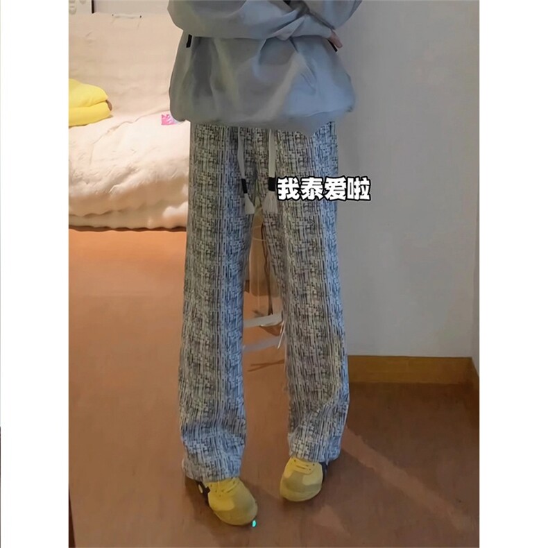 美式扎染灯芯绒裤子秋冬男款加绒加厚重磅卫裤宽松阔腿垂感休闲裤,男装休闲裤,星座506A
