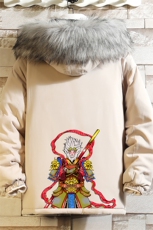 MM48203-P130冬季大毛领衣男士大码加厚袄男服砖墙，男装棉衣，电商A040A