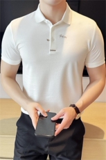 降价2025夏季大码短袖T恤时尚蜜蜂刺绣翻领Polo衫T02401-特P32，男装Polo衫，电商D342