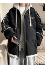 棉衣男冬季港风宽松假两件连帽休闲学生棉服MD8888-P90(抖音勿上，男装棉衣，星座214-3