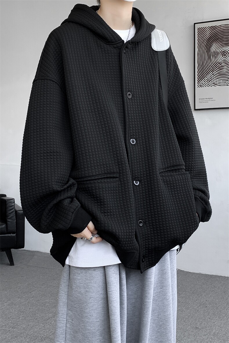 M~8XL开衫夹克/连帽卫衣大码连帽重磅秋冬加厚休闲外套KS2102P80,男装夹克,电商B238