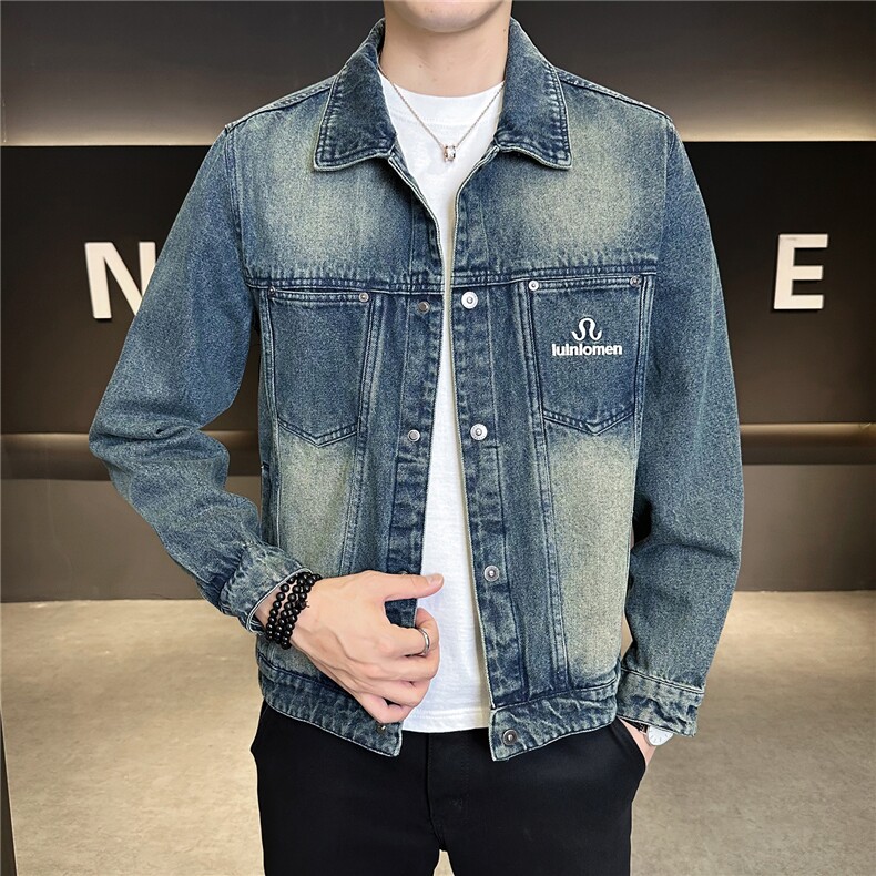 牛仔外套男水洗高级感衣服秋季修身牛仔夹克C317-J6518-P125,男装夹克,电商C317