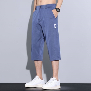 男士夏季天丝莱塞尔七分裤冰丝短裤时尚休闲男装裤子马裤中裤D635图片