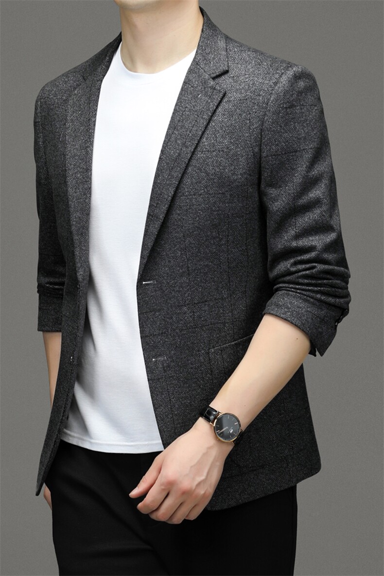 M3375-1钱塘2020-2秋季男士修身西服时尚休闲百搭男装外套P142,男装西服,钱塘207-2