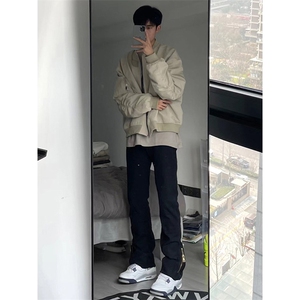 美式高街微喇叭牛仔裤B342-K7030-P65控88图片
