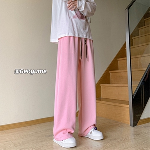 8XL-M 特大码休闲裤男生简约休闲日系宽松直通长裤胖子男K933P40图片