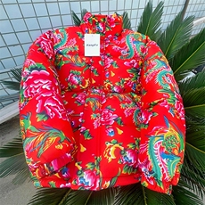 MY203男女休闲风东北大花加厚保暖防寒棉衣外套棉服棉袄团队，男装棉衣，星座115A(原星座507）