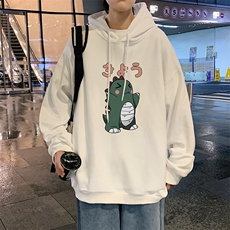 WY2037-P35加绒款-P40纯棉连帽卫衣男大码运动帽衫宽松薄外套男，男装卫衣，电商A040