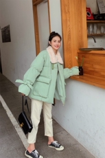 2021新款棉衣好卖氧气绿现货PD03-119，女装棉衣/棉服，叁秋一裳