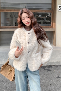 环保皮草皮毛一体外套2b72-8611P175K258图片