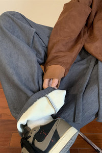 冬季波浪纹加绒加厚西裤休闲裤大码M~5XL XZ604-KG53JR-P65控78图片
