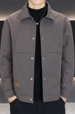 行政夹克羽绒服外套男2025新款秋冬季高级感商务休闲衬衣服男款，男装夹克，星座914