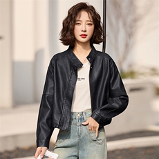 小皮衣外套女短款2025新款秋秋酷飒气质洋气休闲复古PU皮夹克上衣，女装皮衣，臻衣坊