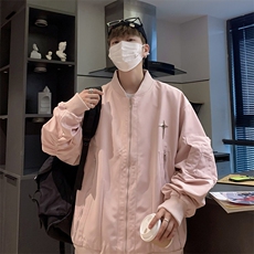 美式复古飞行员棒球服外套男秋季新款潮牌情侣夹克上衣J8723-p68，男装夹克，星座1008
