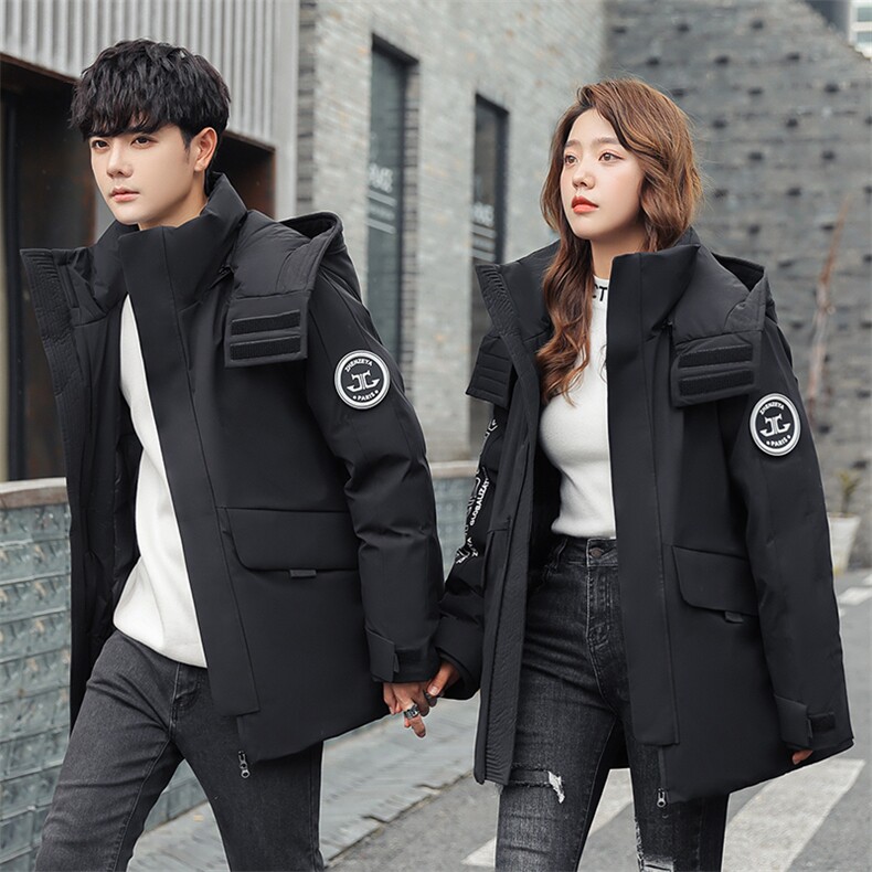 冬装大工装男白鸭绒羽绒服中长款加厚外套班服团服218-P120，男装羽绒服，星座1602B（原101B-1）