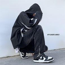 2023早春美式高街拉链直筒重工艺水洗牛仔裤货号K685P55，男装牛仔裤，电商A063