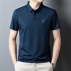 polo衫中年商务休闲男装夏季新款男士短袖T恤半袖翻领宽松上衣服，男装Polo衫，电商B212（原钱塘6029）