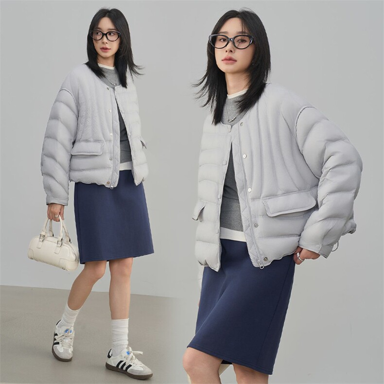 现货2025年冬季新款90白鸭绒休闲风冬季羽绒服女短款,女装羽绒服,阳光伊恋