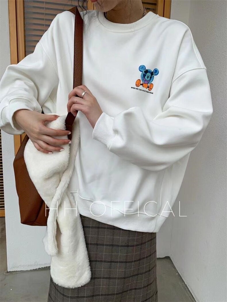 爆加婴儿绒圆领卫衣，女装卫衣/绒衫，hh