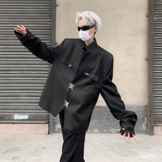 潮复古高街做旧外套男款春秋hiphop美式夹克宽松情侣，男装夹克，星座716-3