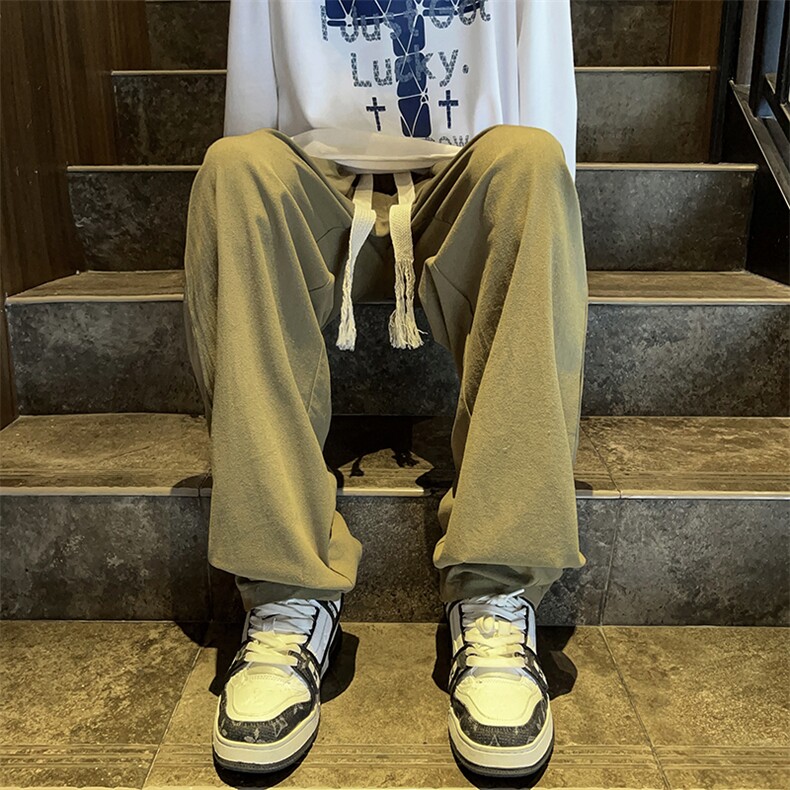 日系潮牌工装休闲长裤男士2023夏季薄款百搭宽松直筒裤K7137-P34,男装休闲裤,星座512-3
