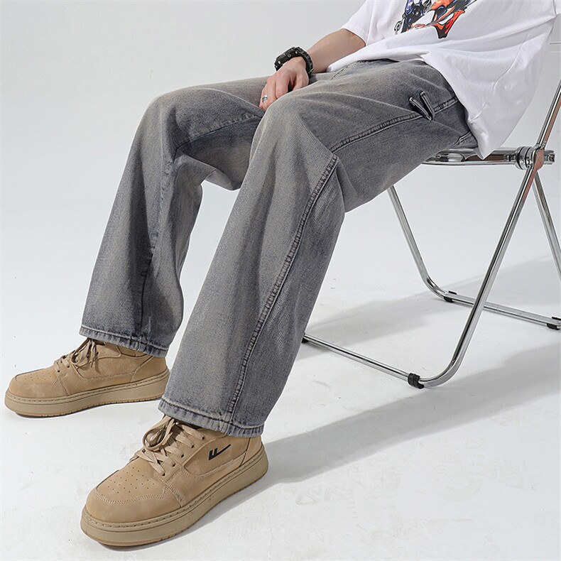 美式高街牛仔裤男韩版潮流个性帅气2023夏季新款ins长裤RK637-P45,男装牛仔裤,星座412-3