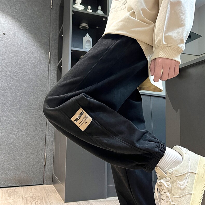 休闲裤男秋季新款宽松阔腿直筒潮流运动裤K661-P45图片