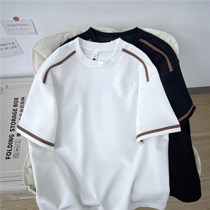 新款短袖t恤男夏季韩版半袖上衣港风宽松休闲潮牌体恤衫T0596-P38，男装T恤，星座308B-2