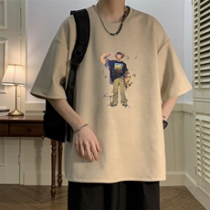 麂皮绒短袖t恤男大码半袖男JD82419-P25，男装T恤，电商A040