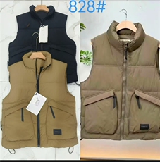 秋冬季新款立体口袋纯色小标拉链棉马甲坎肩休闲313B-828-P60，男装背心/马甲，星座313B