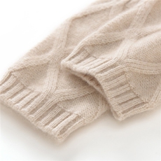 2025年秋季新款百搭女士绞花长手套，手套，顺禾羊绒