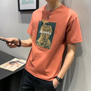 100%棉 主推 夏装新款纯棉短袖T恤男高品质休闲款体恤95012图片
