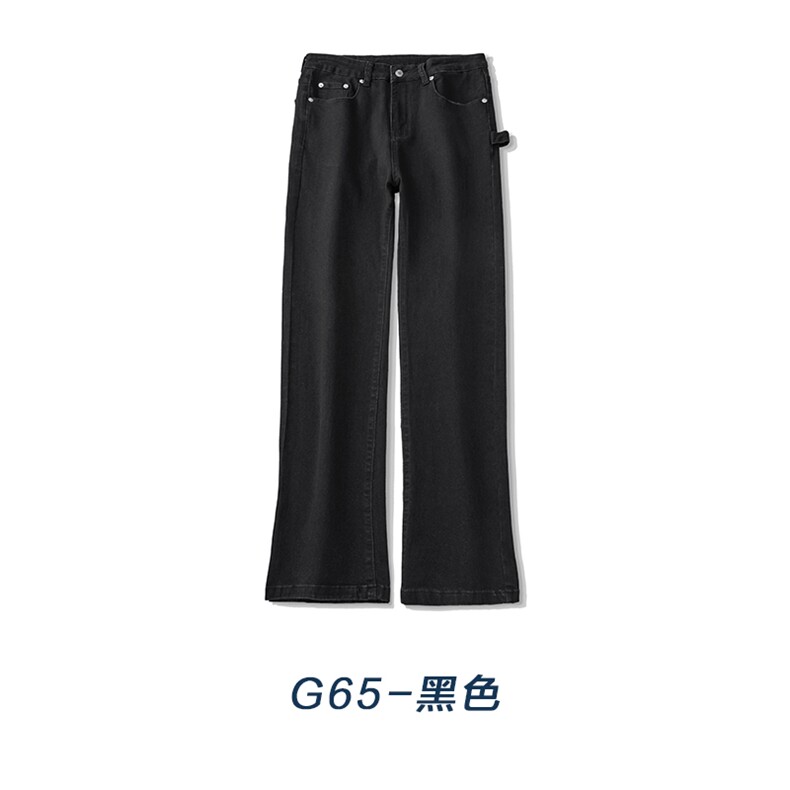 星座910秋季新款基础微喇修身美式水洗牛仔裤直筒裤子男G65,男装牛仔裤,星座910