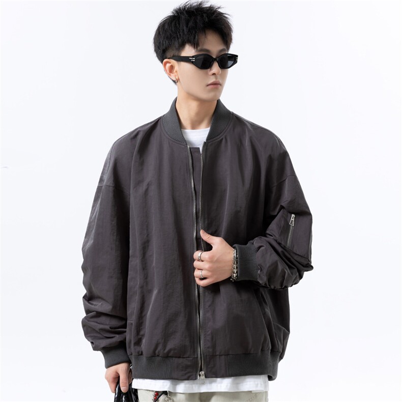 美式飞行员棒球服男秋冬宽松大码潮牌夹克休闲J5011P88,男装夹克,电商A157