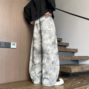 K25105特批25控49秋季新款潮牌扎染休闲裤男慵懒美式直筒裤男裤子图片