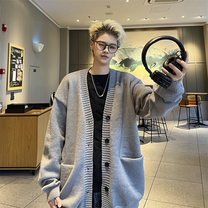 针织开衫男士韩版潮流看宽松百搭帅2024秋冬ins毛衣外套MZ553-P49图片