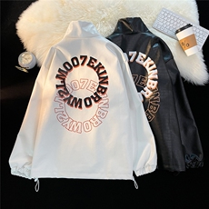 港风平铺鳄鱼纹皮衣女外套男大码M-5XL潮美式男JK7815P90控128，男装皮衣，星座227-7