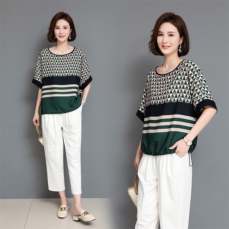 2022夏季新款时尚休闲套装宽松显瘦两件套，女装套装/套裙，深水步