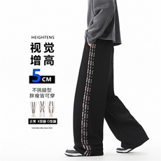 SJ-311B-1-9008-P45控79秋冬重磅垂感宽松运动卫裤阔腿直筒长裤，男装休闲裤，星座311B-1