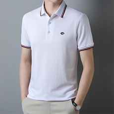 潮流男士短袖POLO衫薄款纯色翻领短袖T恤男夏装上衣XY8871-P75，男装T恤，星座1105-3