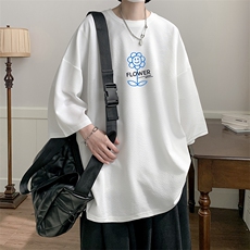 春夏季七分袖t恤男大码五分袖男短袖中袖Q11274-P30，男装T恤，电商A040
