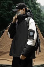 防水撞色棉服DD2249-TP125控价168冬季新日系魔术贴棉衣男外套，男装棉衣，电商A102-1
