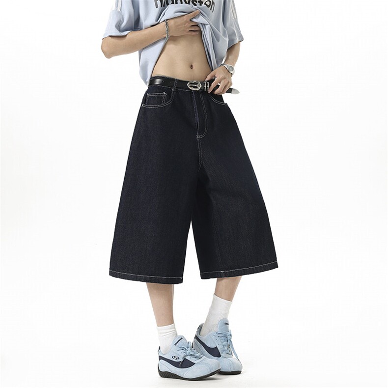 (现货)611-3BK3082特价P39美式格子拼接刺绣夏季七分牛仔短裤,男装牛仔裤,星座1218（原611-3）