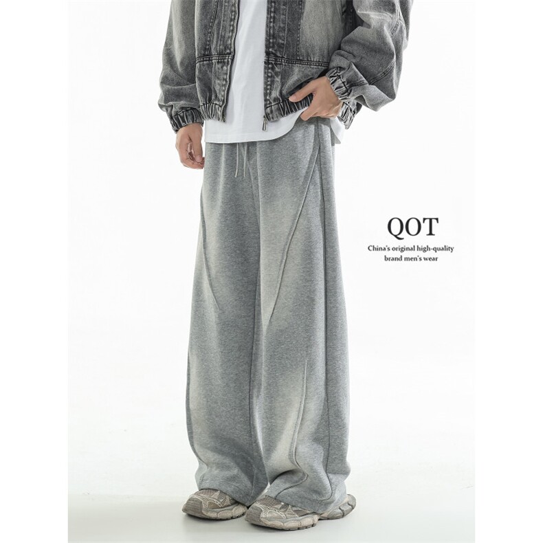 1506-1/KM361/P52美式高街休闲裤男女垂感直筒阔腿运动休闲卫裤，男装休闲裤，星座1506-1