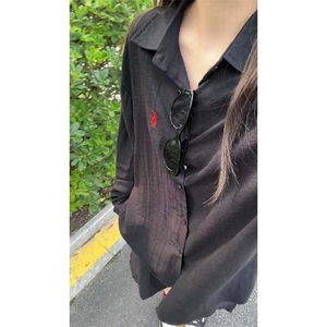夏季新款棉麻休闲松弛感老钱风慵懒简约长袖衬衫套装TZ559 P75图片