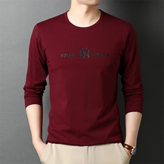 G5517秋季男士中年t恤polo衫上衣长袖中年商务宽松体恤P40，男装T恤，电商B360