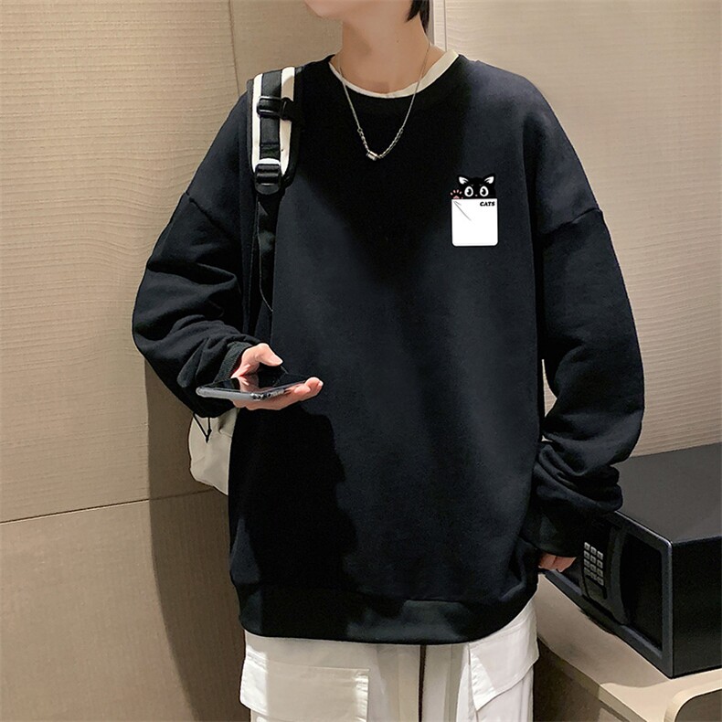 8XL圆领卫衣男超大码胖子肥佬大号长袖t恤S6397-P28图片